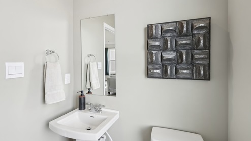 Main level half bath