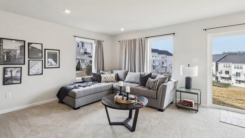 Lower level with sliding glass doors