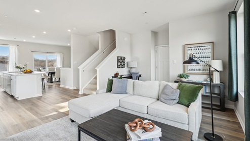 Main level living and dining areas