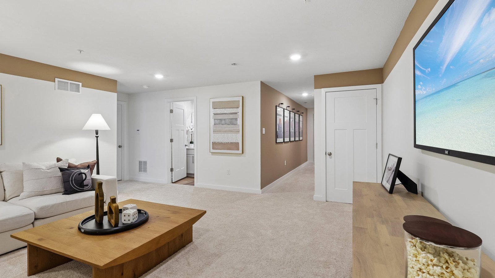 Spacious finished lower level