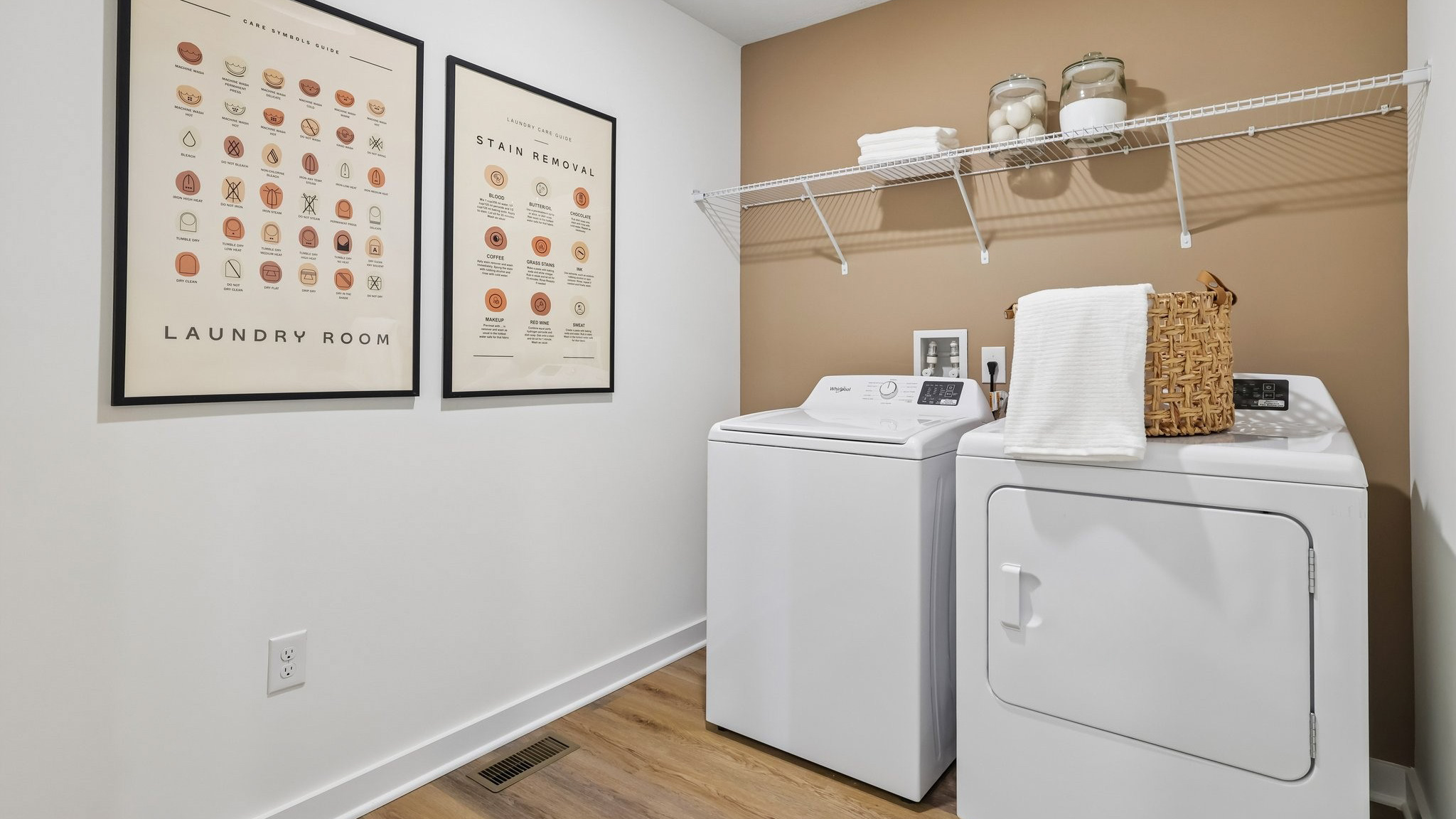 Spacious laundry room on second floor