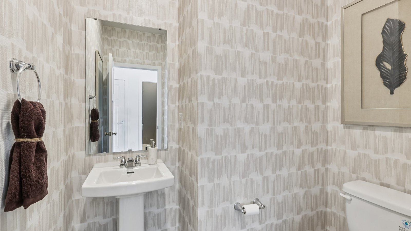 Galen half bath located on main level