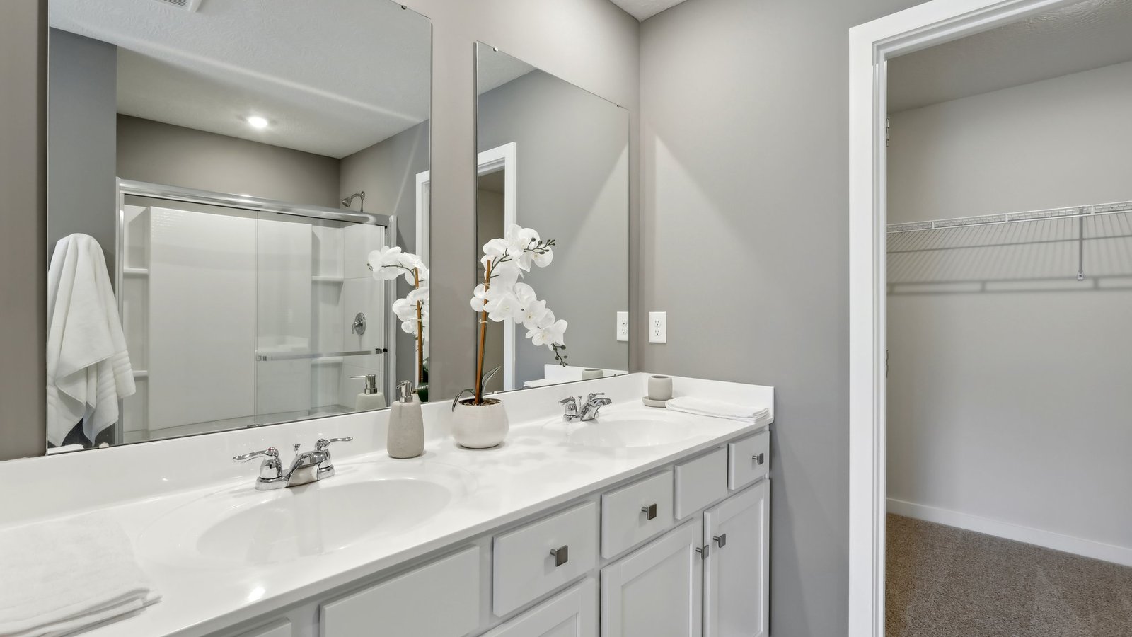 Primary ensuite with walk-in closet