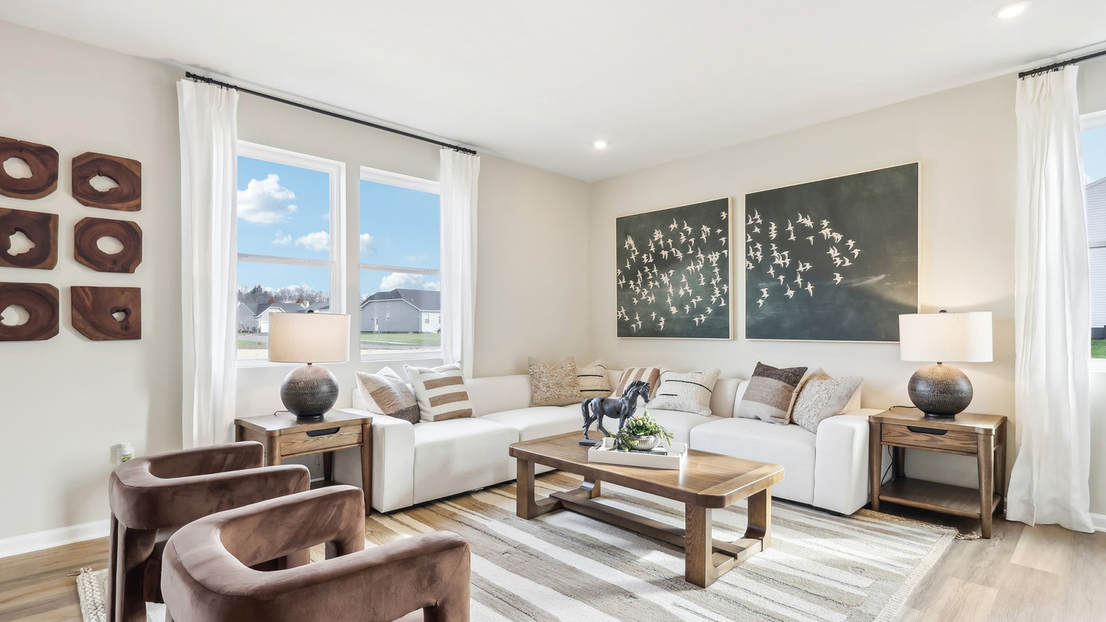 Living room with large window