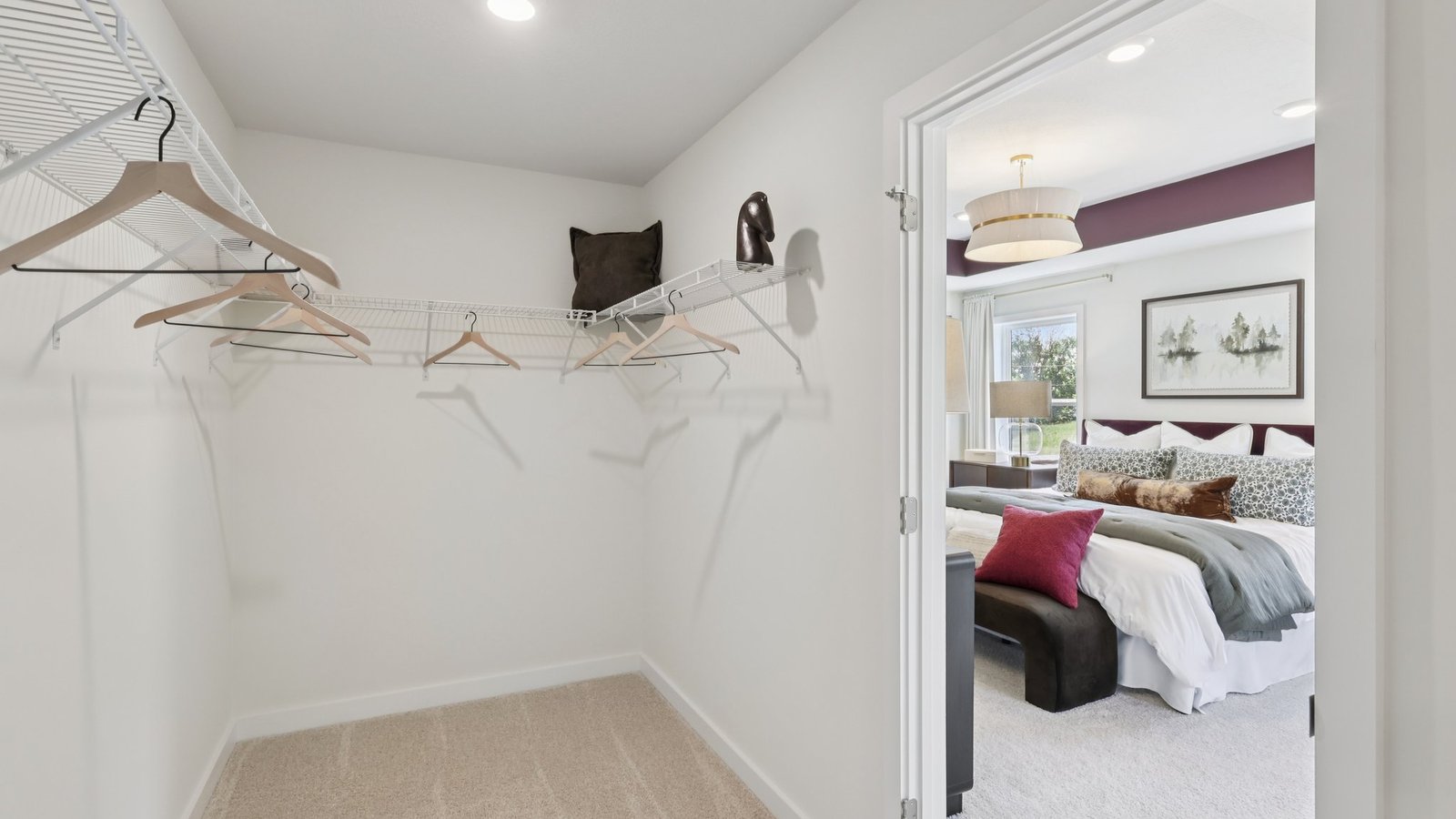 Large primary suite walk-in closet