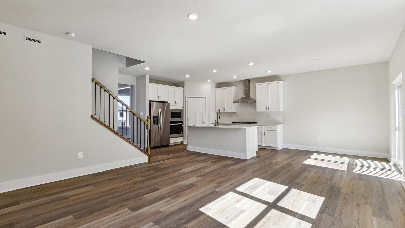 Living space off of kitchen