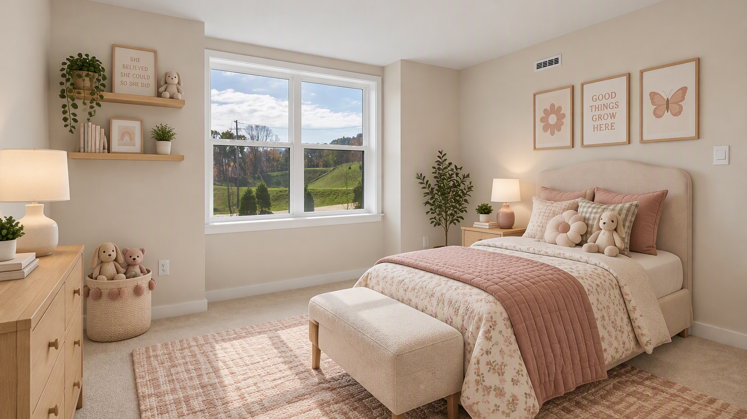 Second bedroom virtually staged