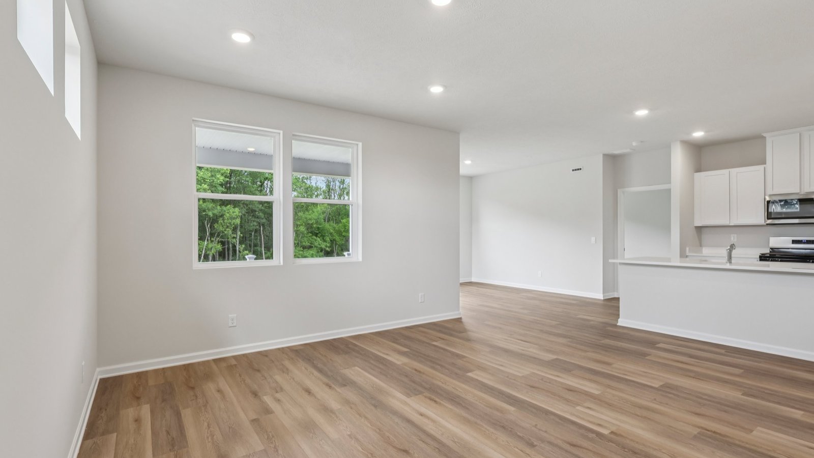 Living and kitchen area