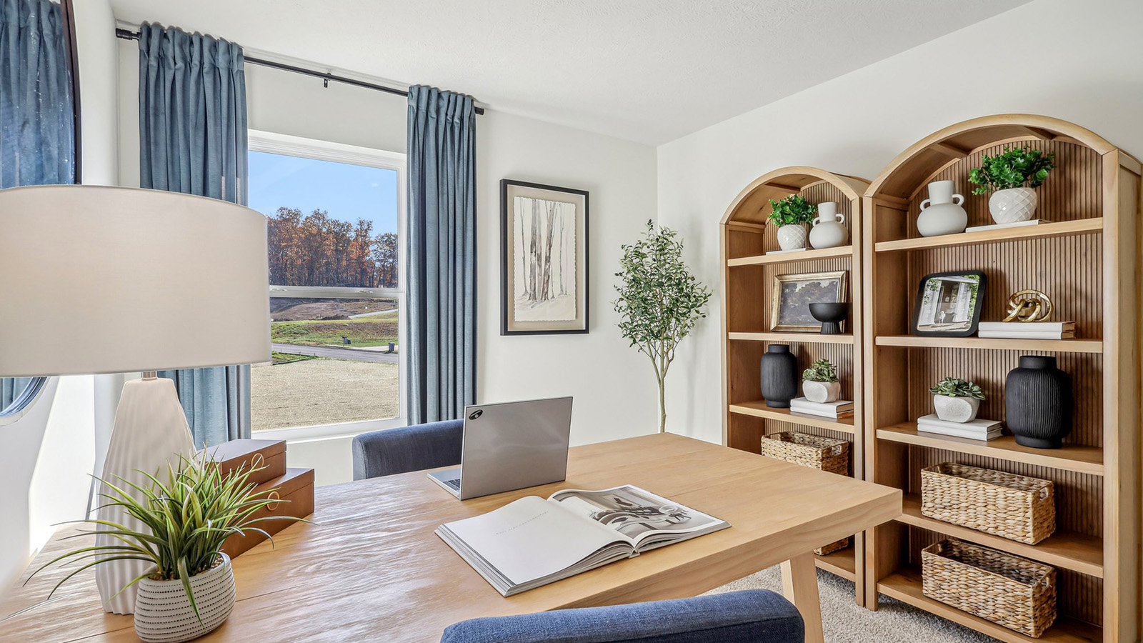 Second room staged as an office