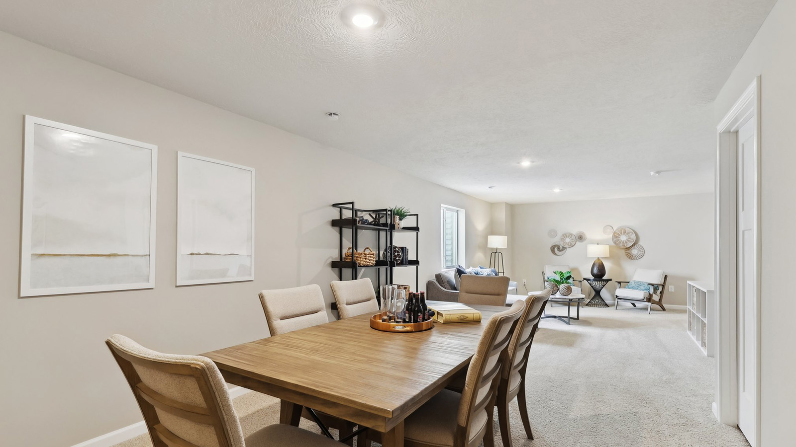 Finished lower level with windows