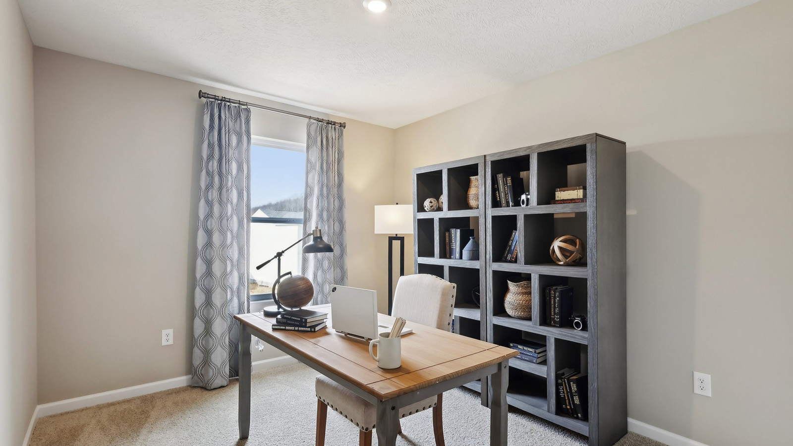 Secondary bedroom made into an office