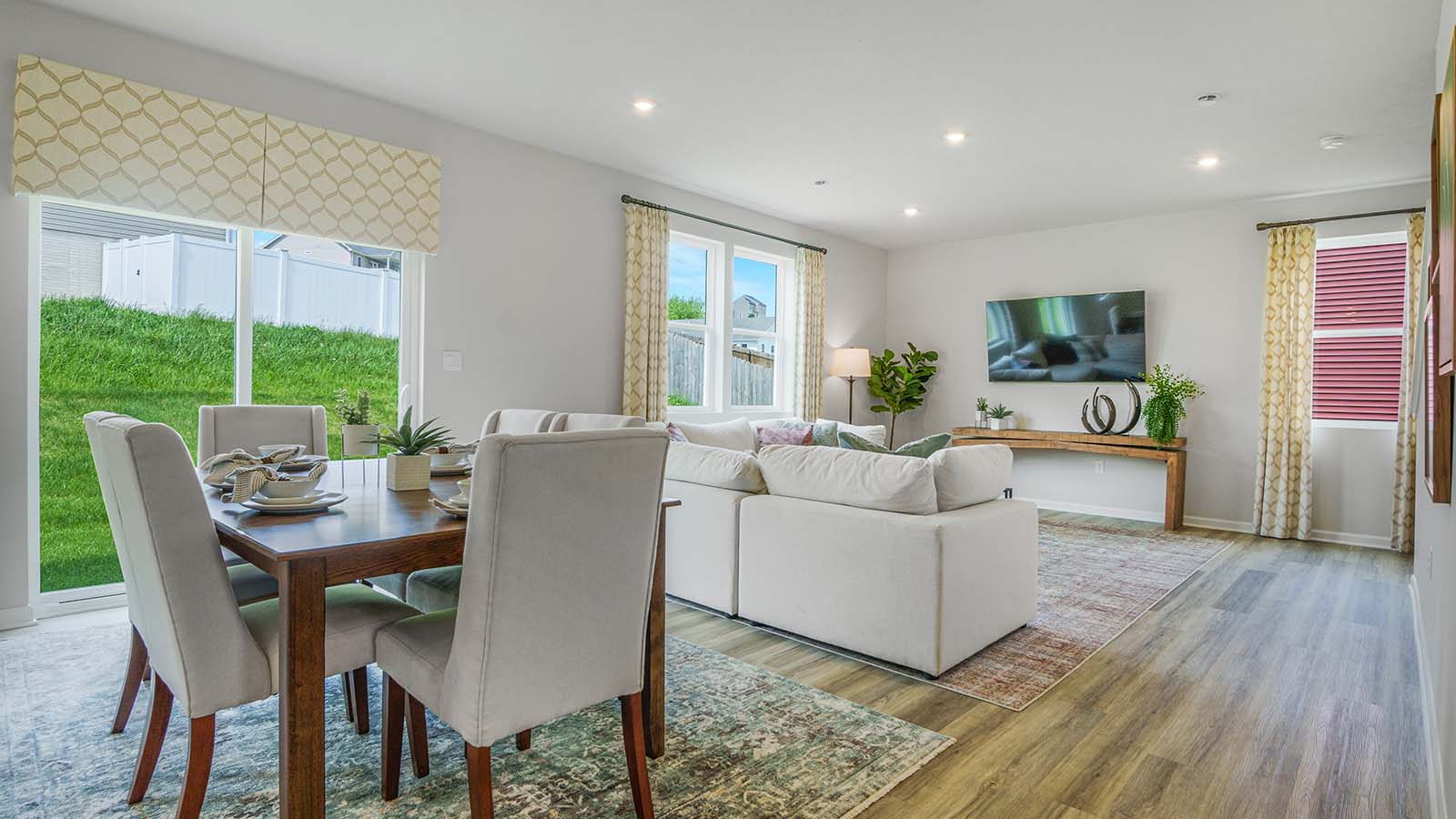 Dinette area with sliding glass door
