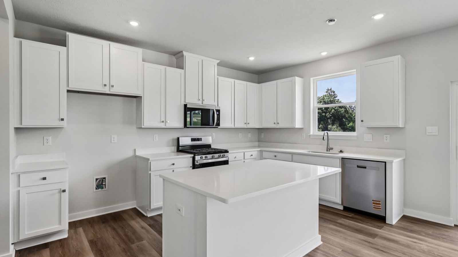 Kitchen with large island