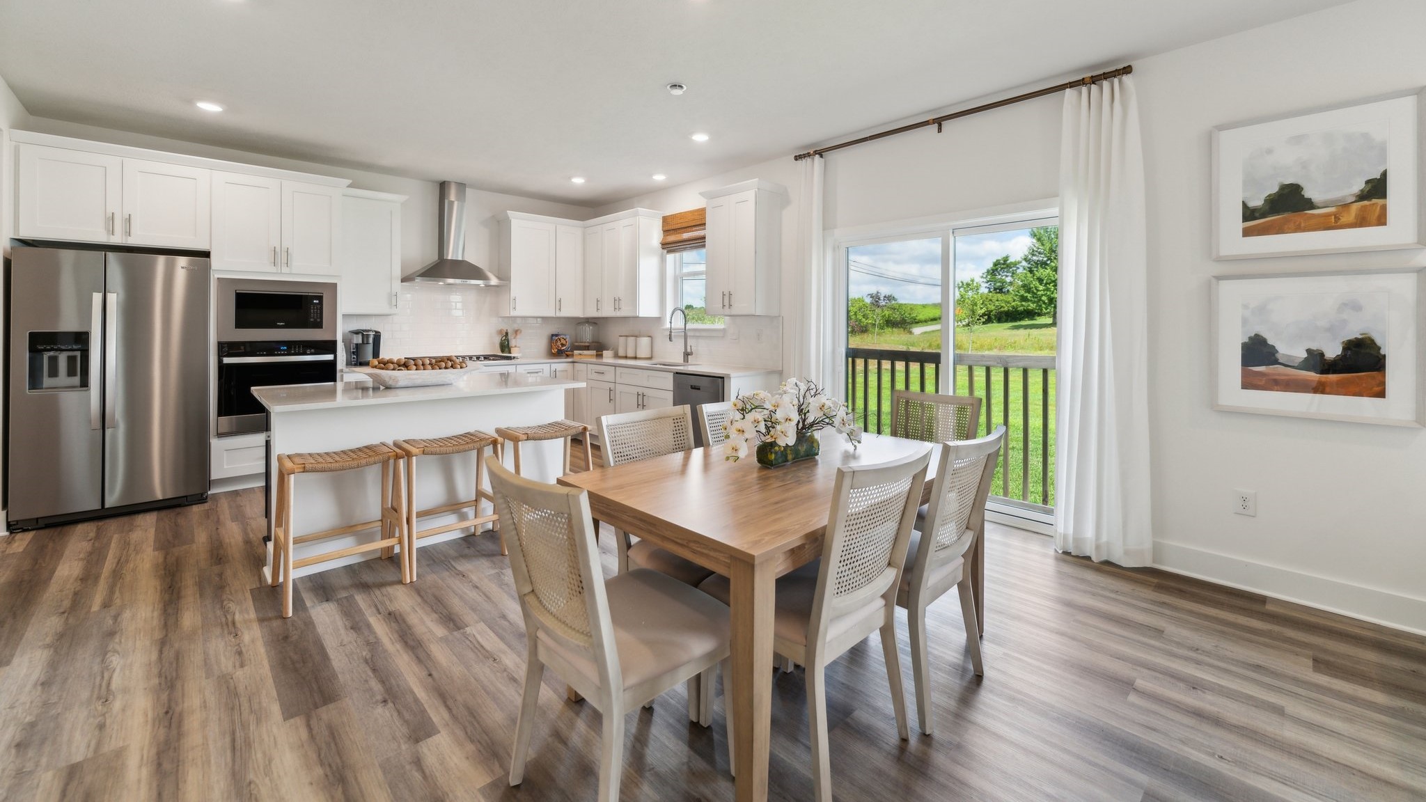 Dinette area with sliding glass door
