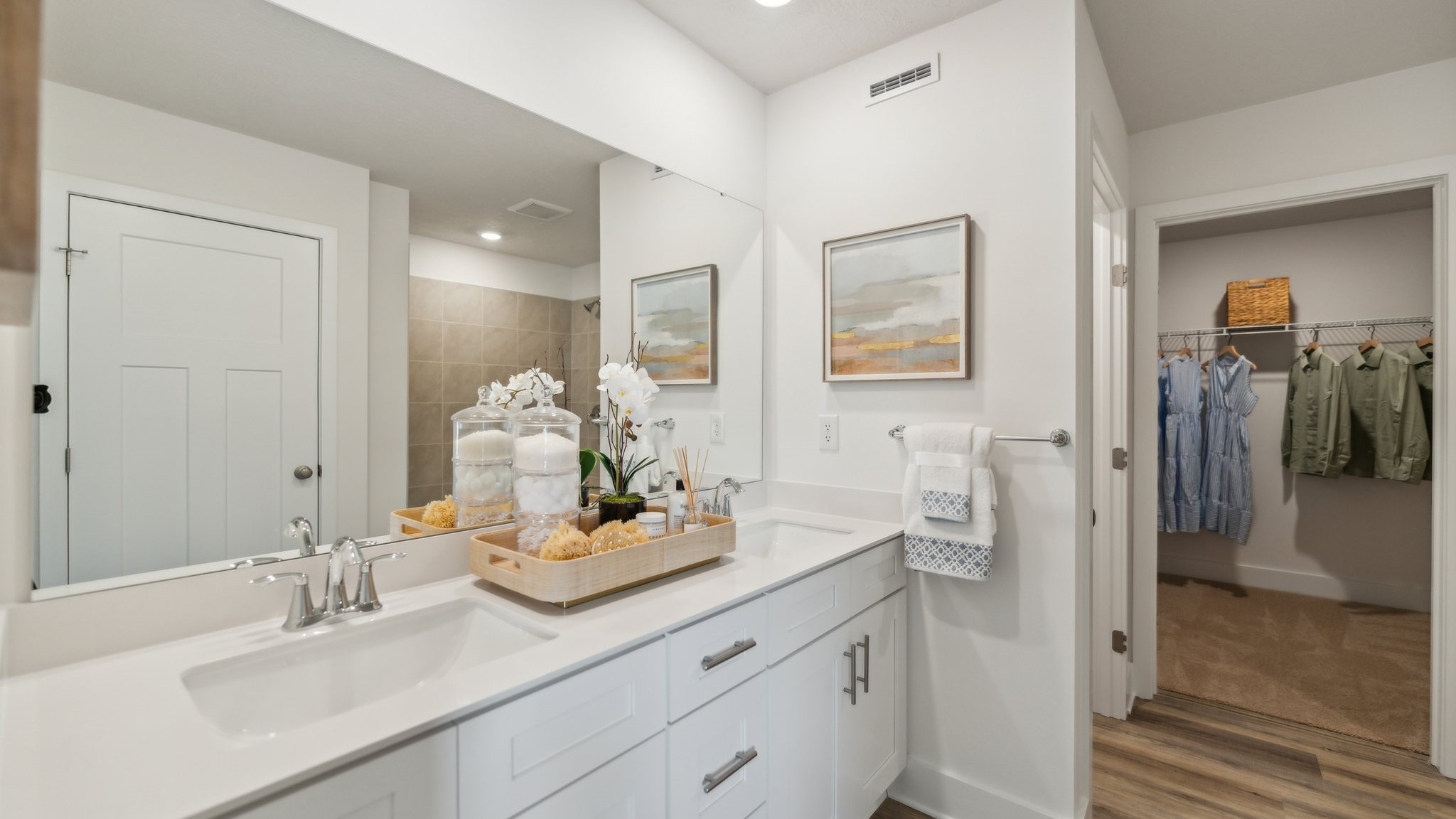 Primary ensuite with dual vanity