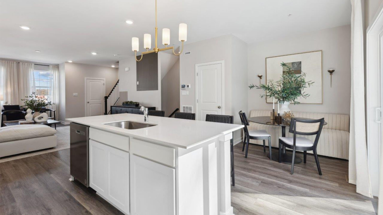 kitchen with large island