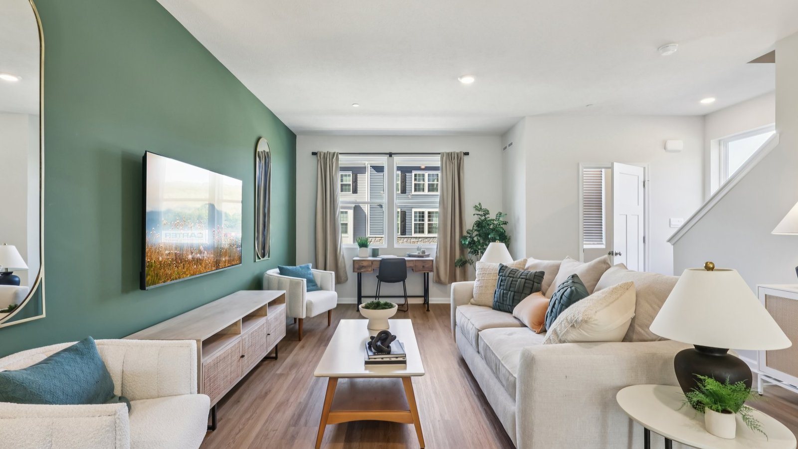 Living room off of entry