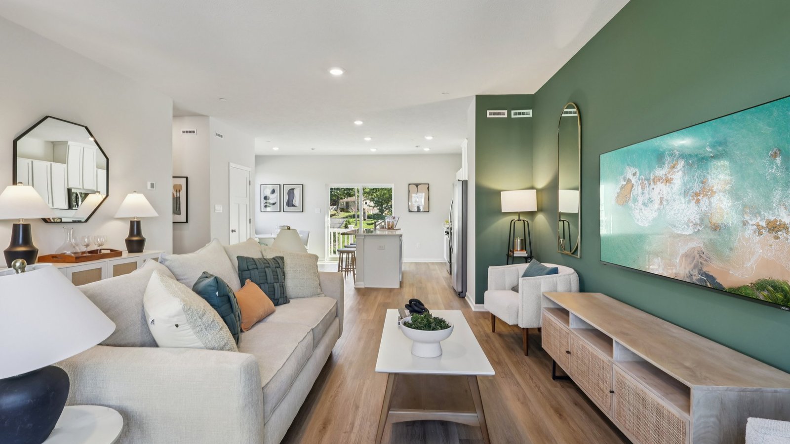 Living room off of kitchen