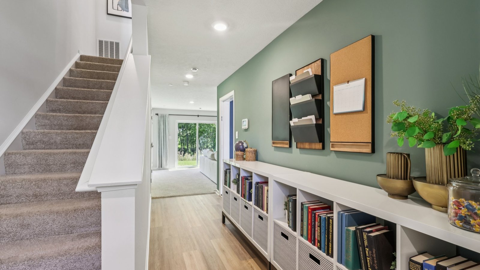Entry way with steps leading to upper floor