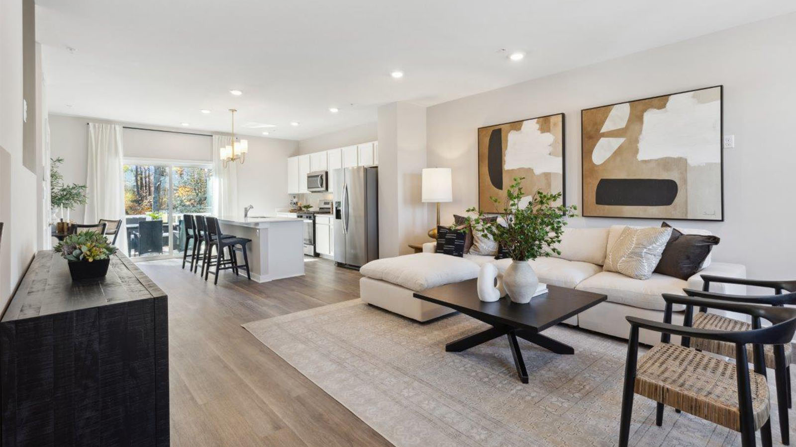 Main level living area with open concept