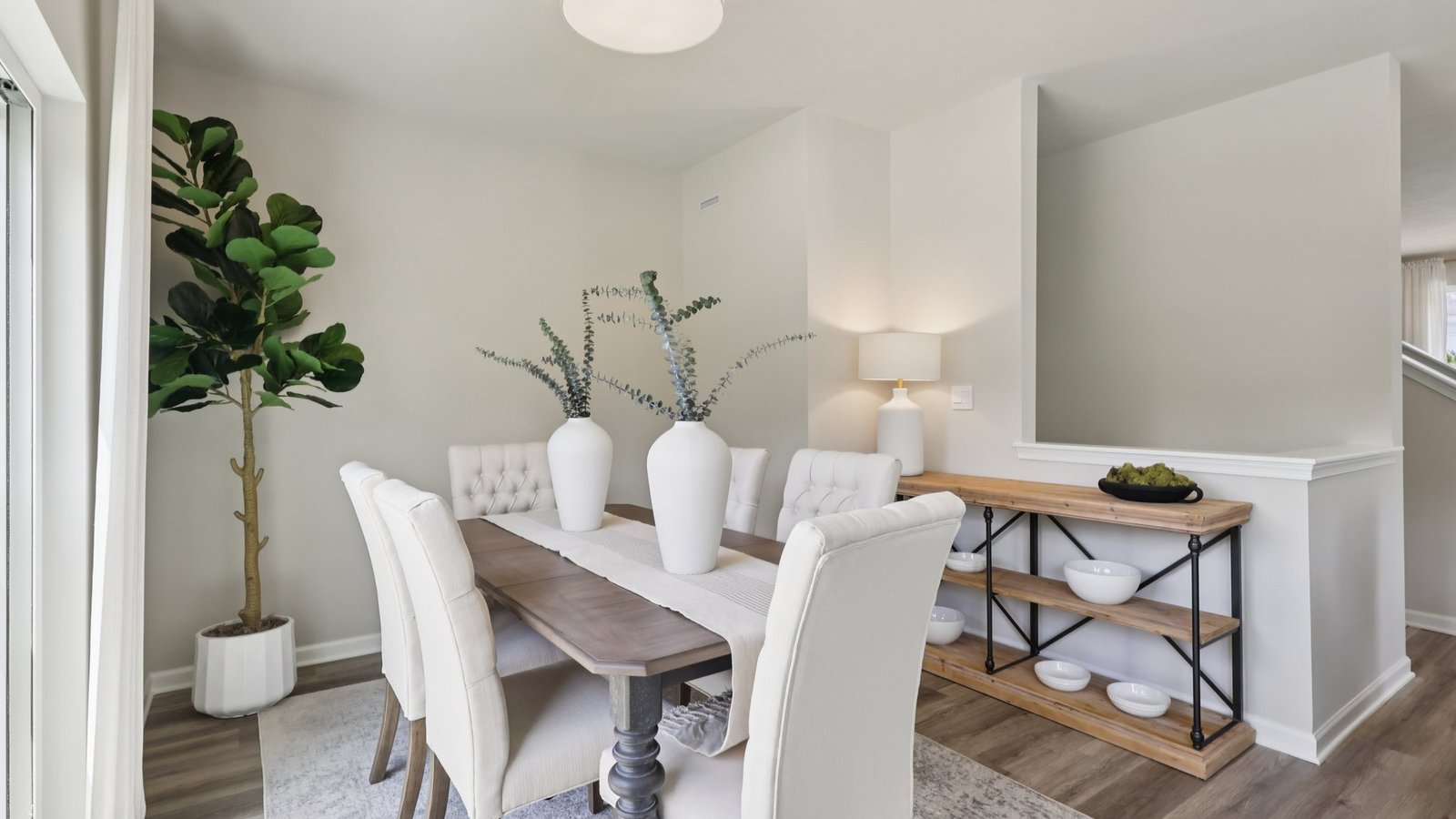 dinette area with sliding glass door