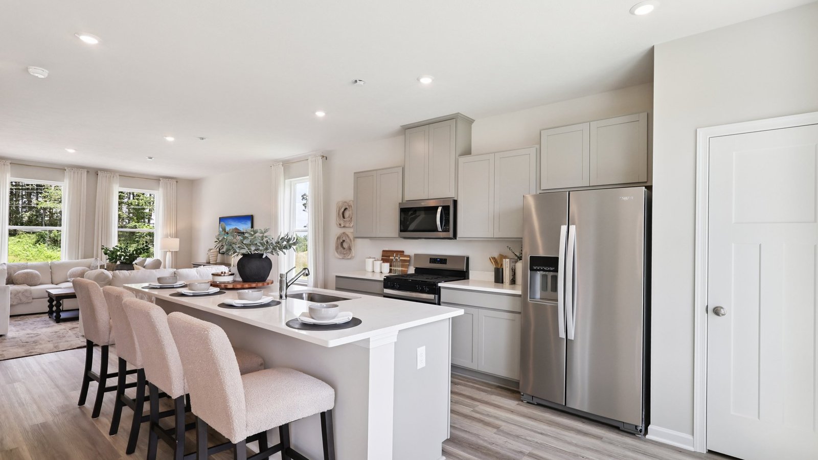 kitchen with pantry door