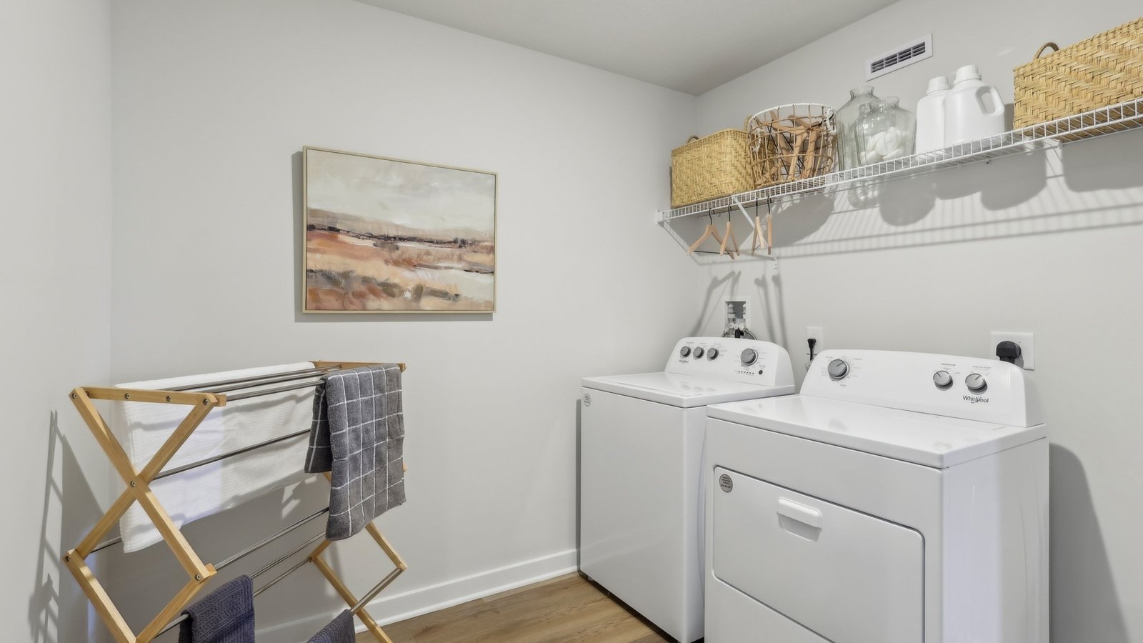 Upper level laundry room