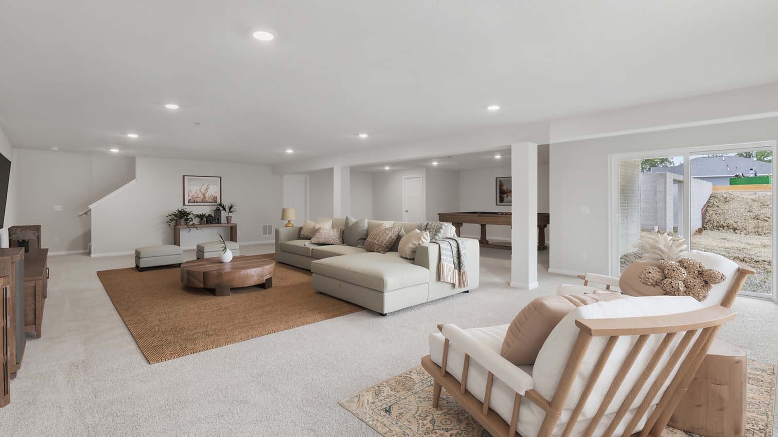 Basement staged