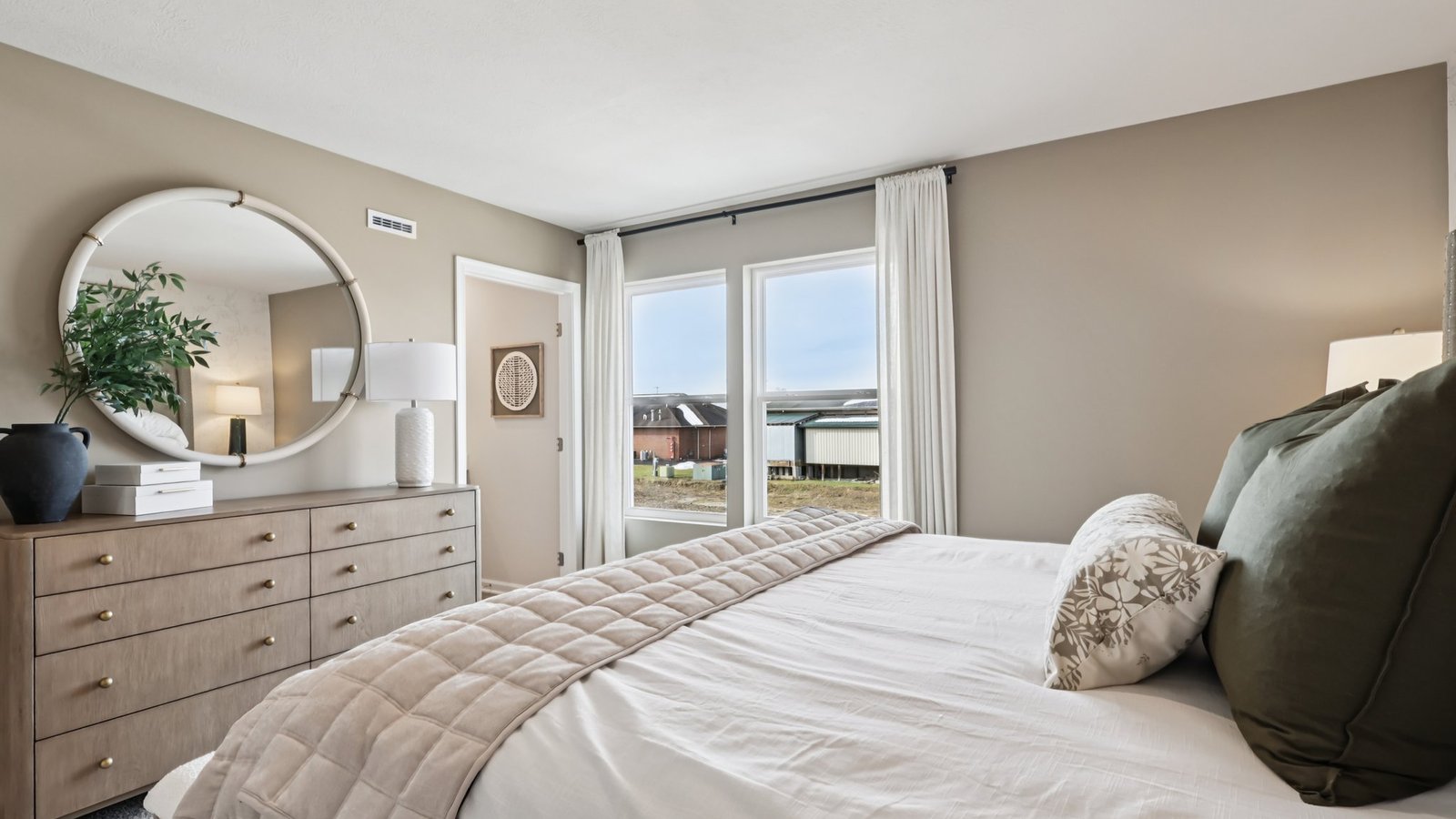 Primary suite with large window