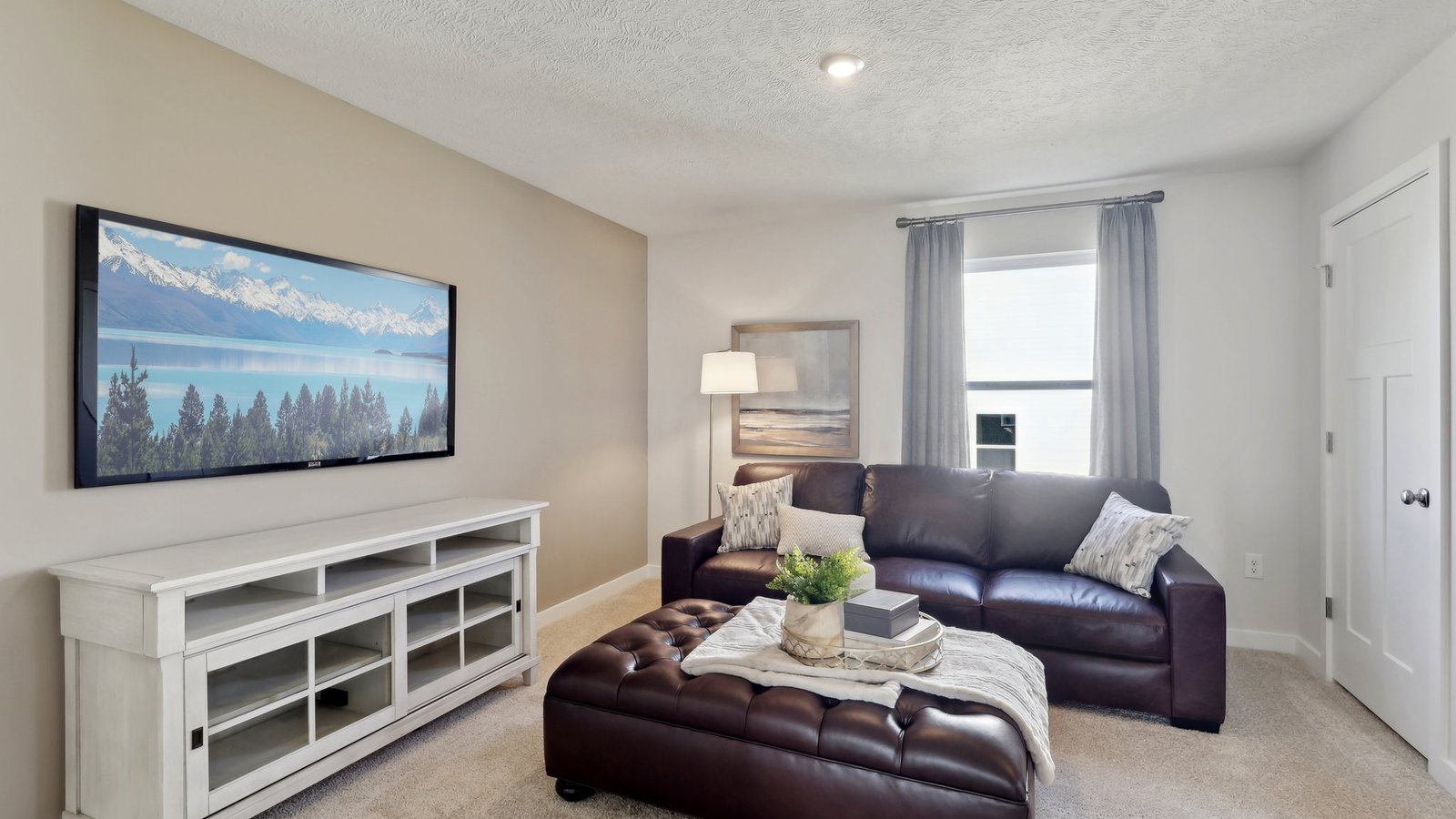 Upper-level loft area with window