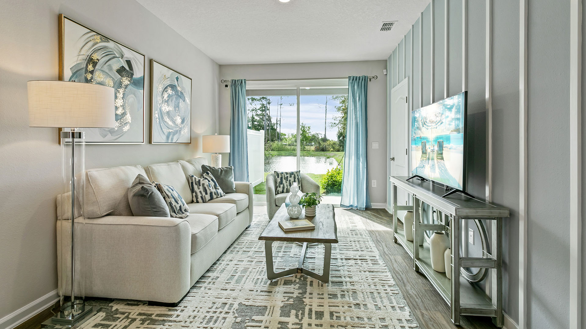 Interior living area with window and decor