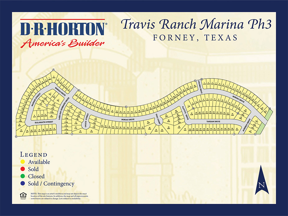 New Homes in Travis Ranch Marina Forney, TX D.R. Horton