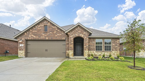 Exterior of a brick home in williamsburg community