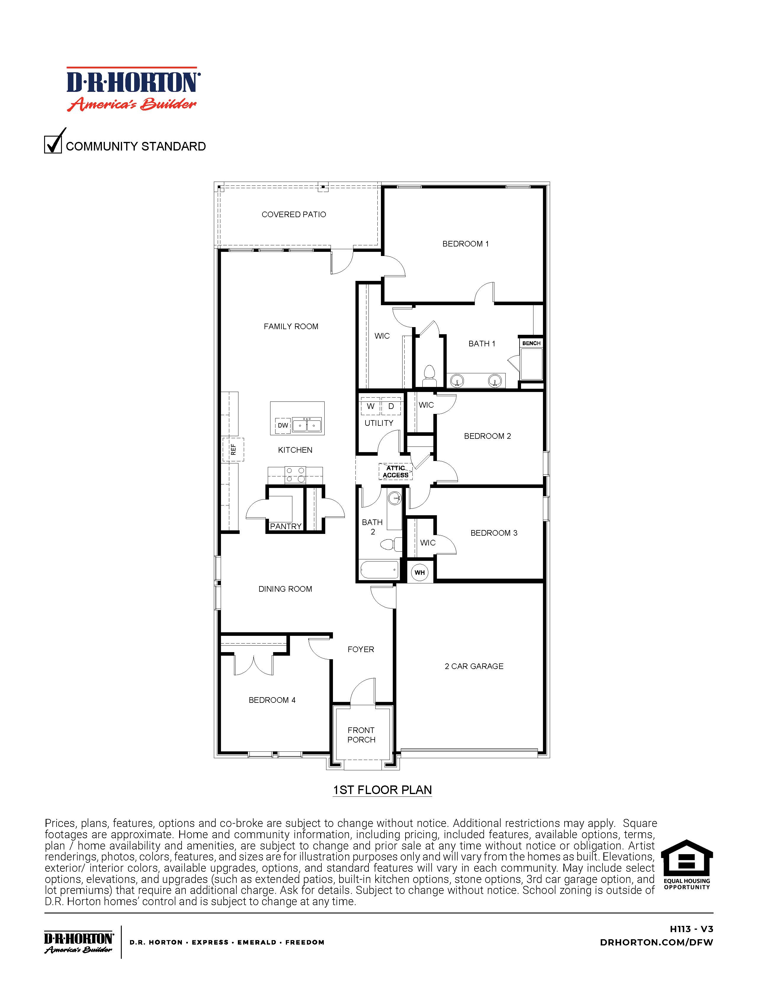 H113 Floorplan in Williamsburg of Fate