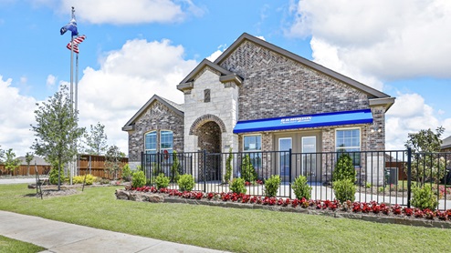 5048 Blazer Way at Fireside by the Lake in Garland, TX exterior of one story model with brick