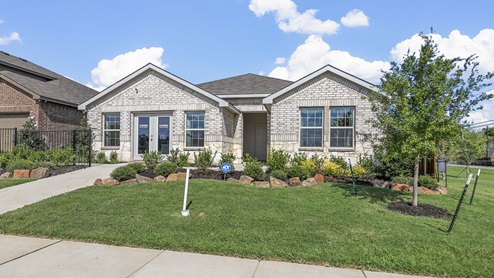1304 Quest Bridge Road exterior of one story model with brick
