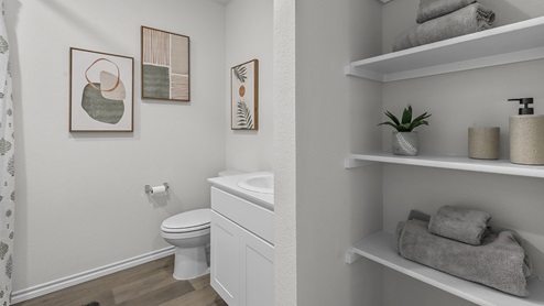 1304 Quest Bridge Road secondary bathroom with white counters