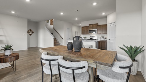 1308 Quest Bridge Road dining area with view of the kitchen and living area