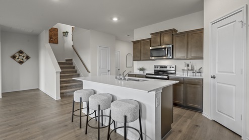 1308 Quest Bridge Road kitchen area with hardwood floors