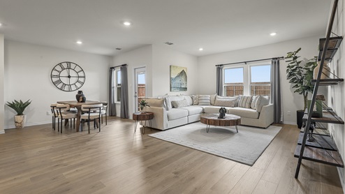 1308 Quest Bridge Road open concept living area with hardwood floors