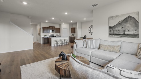 1308 Quest Bridge Road open concept living area with hardwood floors