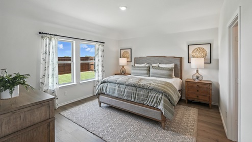 primary bedroom with a king bed, and night stands on either side