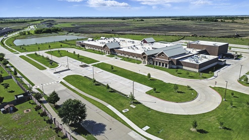 Ariel view of the Saddlebrook school nearby