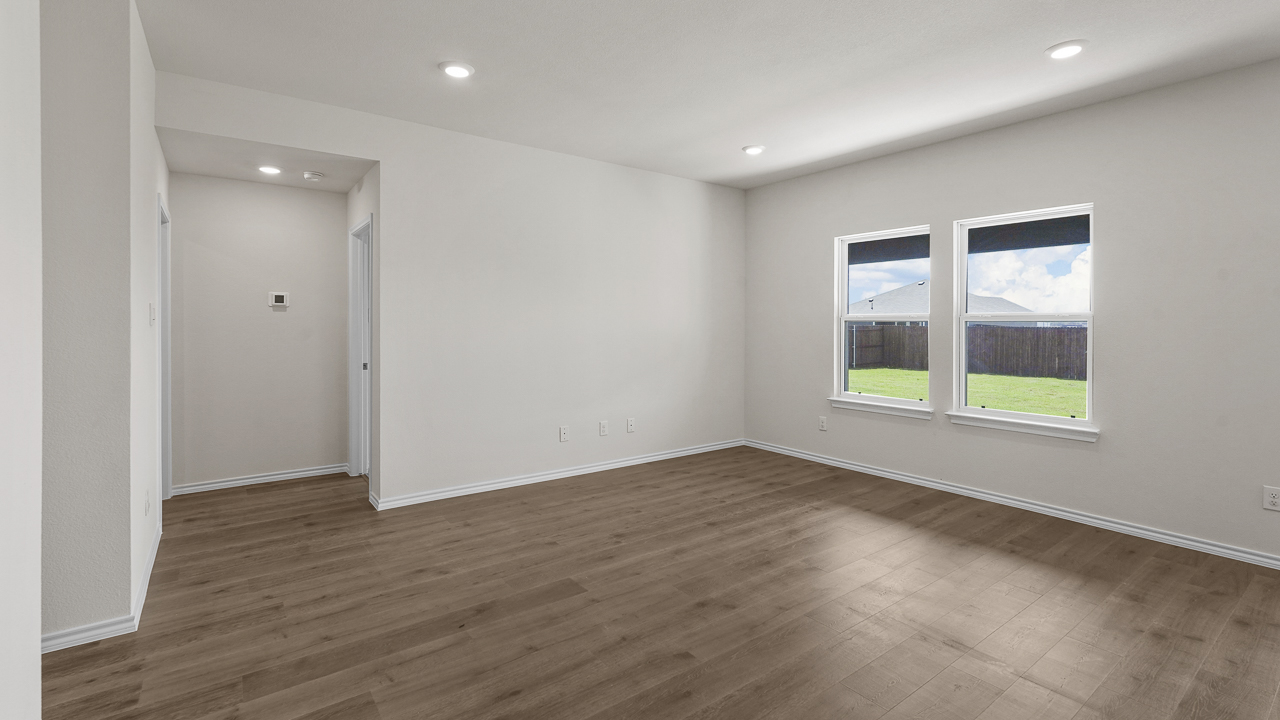 large living room with double windows