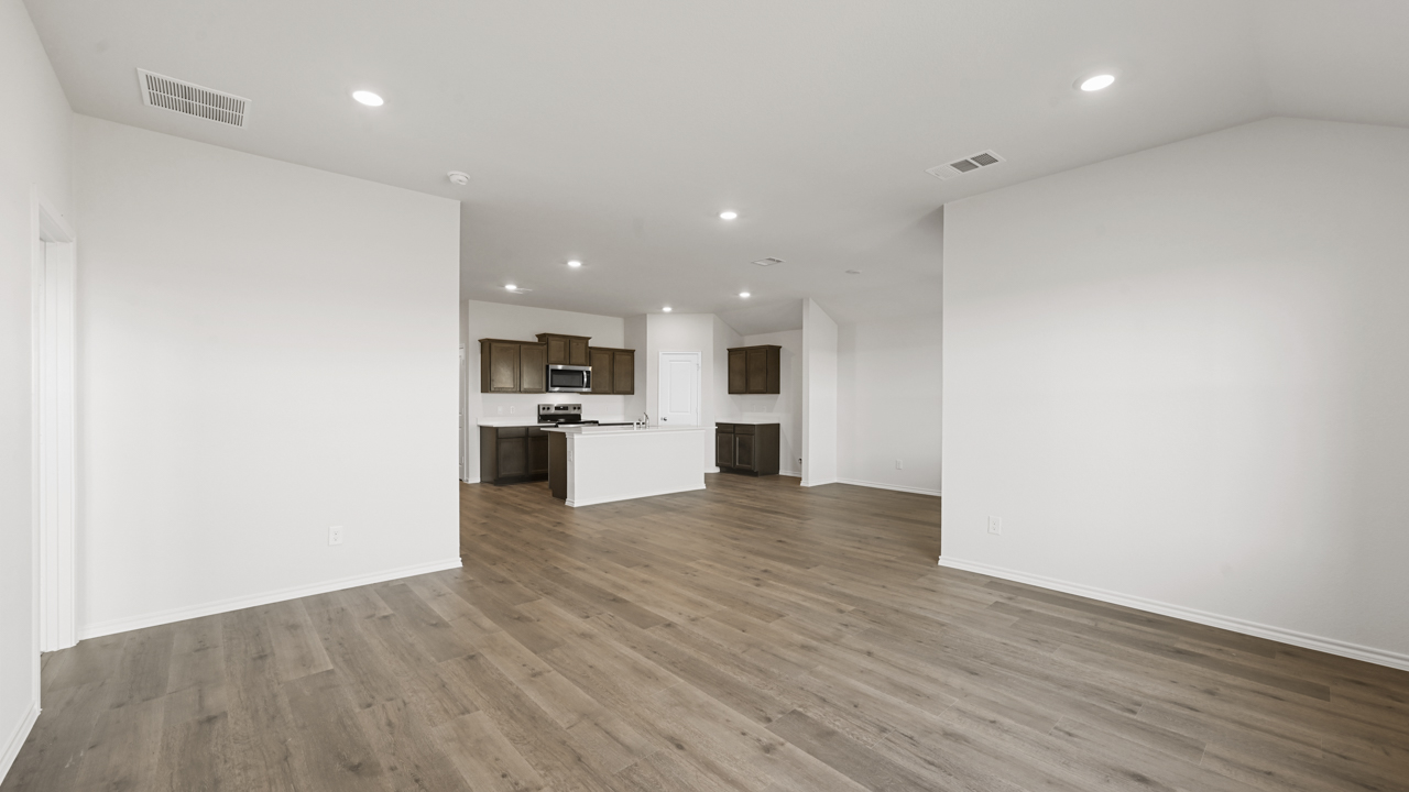 living room overlooking kitchen