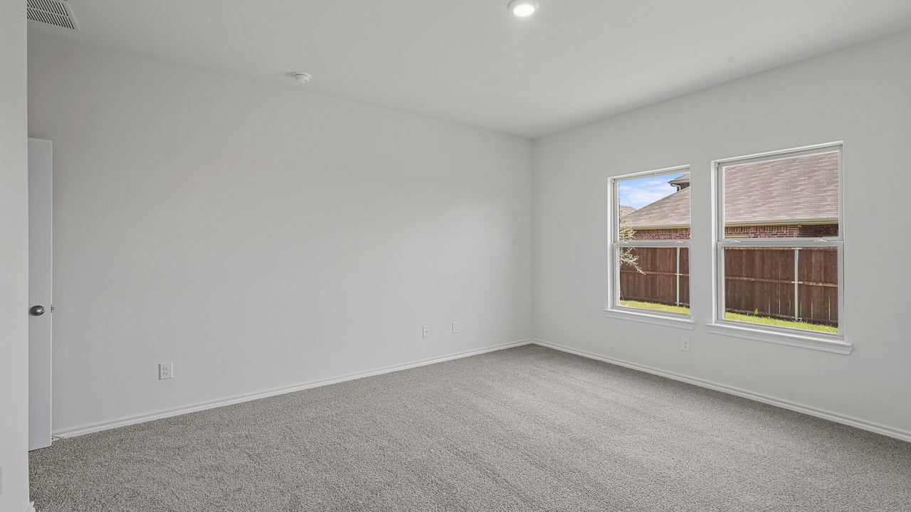 primary bedroom with double paned windows