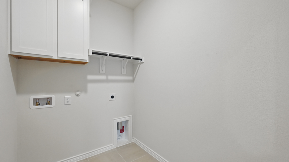 utility area for washer and dryer