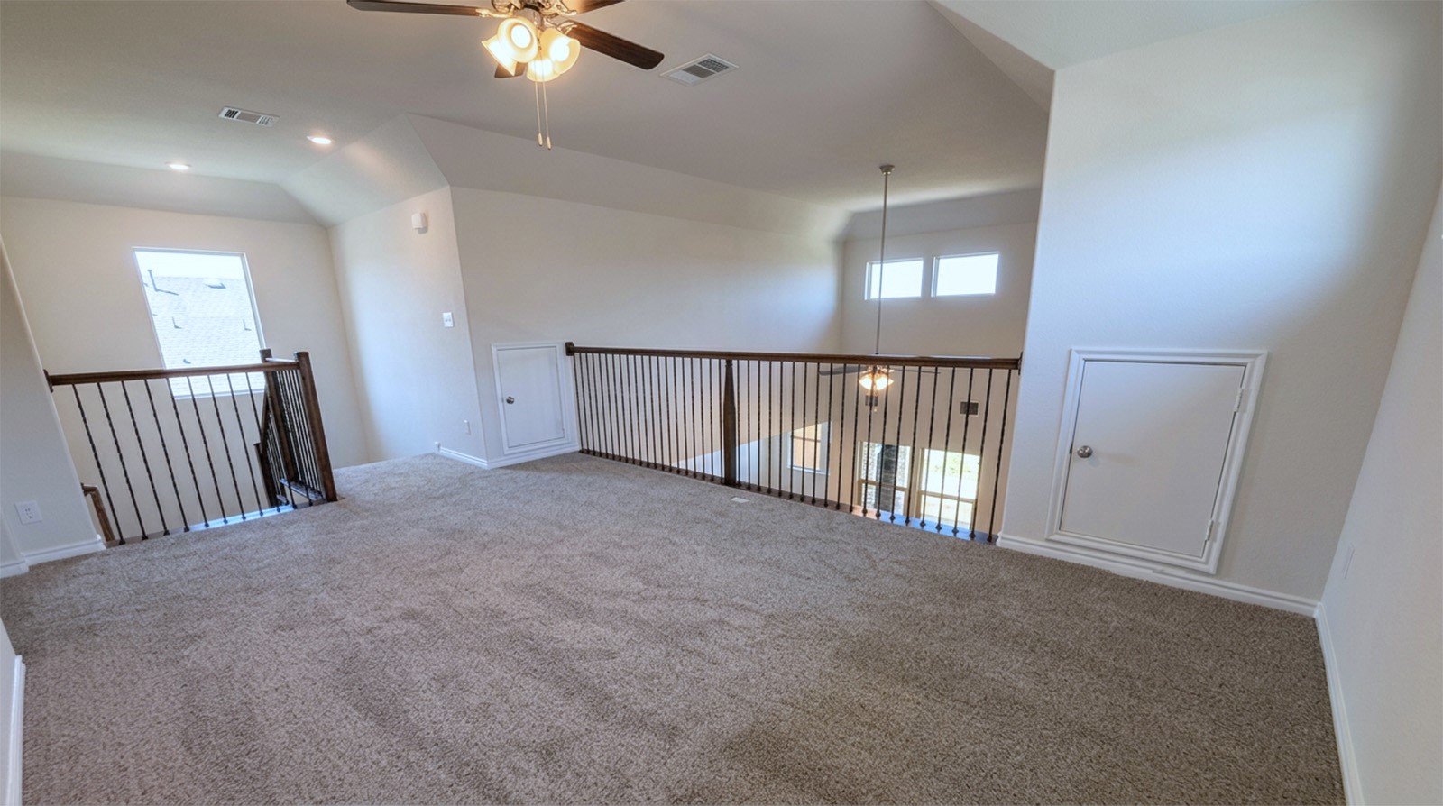 upstairs