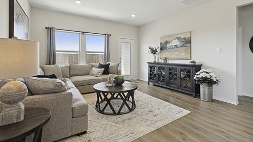2015 Wildcat Trail model home at Wildcat Ranch in Crandall, TX open concept living area