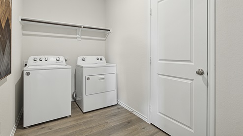 2015 Wildcat Trail model home at Wildcat Ranch in Crandall, TX utility area for washer and dryer